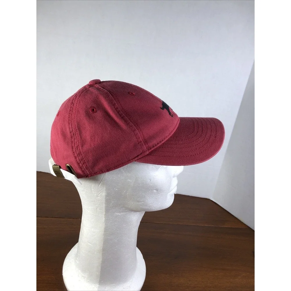 Harding Lane Original Needlepoint Hat Black Lab Dog Red Strap Back Adj Cap Kids